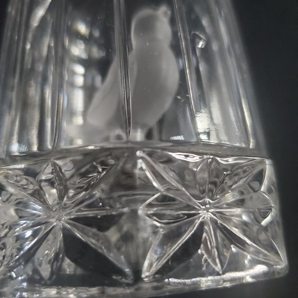 RARE COLLECTIBLE * Hofbauer Byrdes Germany Vintage Bird in a Cage Crystal Glass - Picture 7 of 10